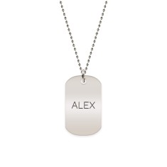 Freedom - Colier din argint 925 dog tag personalizat