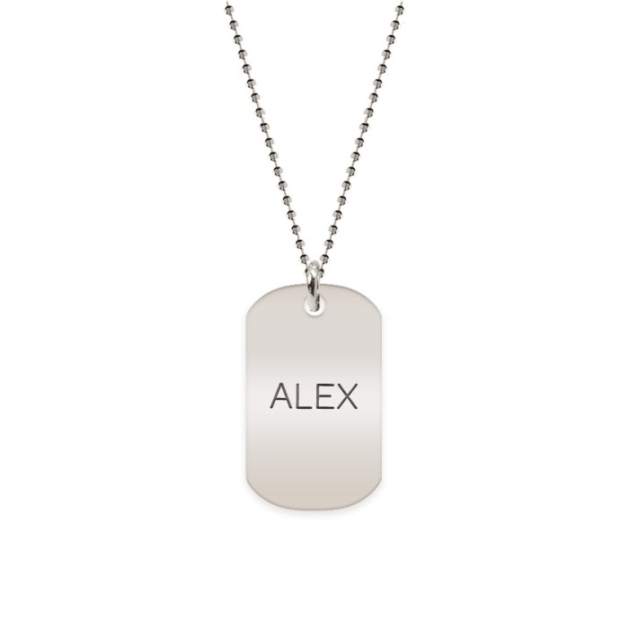 Freedom - Colier din argint 925 dog tag personalizat