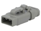 Conector DTM Mamă Mufă pe Cablu 3 Pini Gri IP68