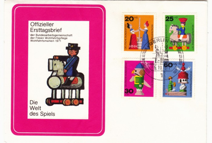 B14 - FDCS - Germania - jucarii - 1971