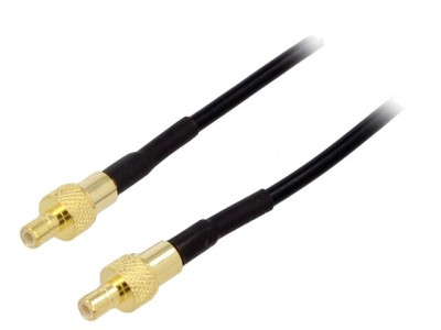 Cablu Coaxial 50&amp;Omega; 1m SMB Tată PTFE Negru foto