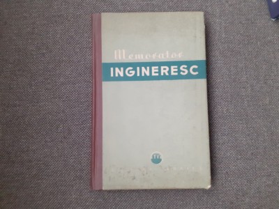 Memorator ingineresc (1962, editie cartonata) foto