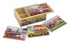 Set 4 puzzle lemn in cutie Vehicule, Melissa &amp; Doug