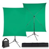 Cumpara ieftin Suport fundal pentru streaming cu panza Chroma Key 150 x 200 cm Andoer Alb