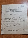 chitanta ce a apartinut profesorului nicolae cartojan - din anul 1931