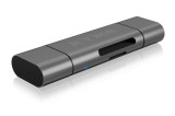 CARD Reader Icy Box interfata USB 2.0, citeste/scrie: SD, microSD, adaptor USB Type-C&amp;Micro-B, &quot;IB-CR200-C&quot; (timbru verde 0.03 lei)