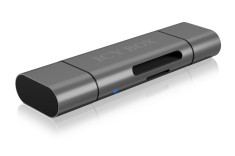 CARD Reader Icy Box interfata USB 2.0, citeste/scrie: SD, microSD, adaptor USB Type-C&amp;Micro-B, &quot;IB-CR200-C&quot; (timbru verde 0.03 lei)
