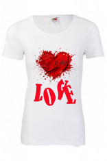 TRICOU PERSONALIZAT IMPRIMEU DTG &amp;quot;LOVE&amp;quot; foto