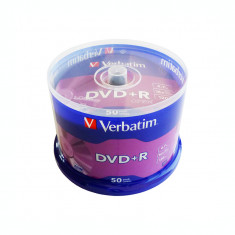 DVD+R Verbatim, 4.7 GB, 16x, 50 bucati/bulk, in cake box foto