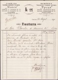 A2747N Fabrica Societăței mesteriilor de mobile Munca, Chișinău, Basarabia, 1930, factură, biligvă rom&acirc;no-rusă