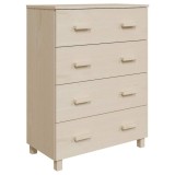 Cumpara ieftin Servanta &bdquo;HAMAR&rdquo;, maro miere, 79x40x103,5 cm, lemn masiv de pin