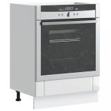 vidaXL Dulap Cuptor Lucca, Alb Lucios, 60x46x81.5cm, Lemn, Bucatarie Modulara