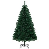 HOMCOM Brad Artificial de Crăciun 180 cm cu 700 Ramuri Ignifuge, Bază din Oțel,100x100x180 cm, Verde | Aosom Romania