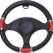 Husa volan Chrome Ring Red, material cauciucat, diametru 37-39cm