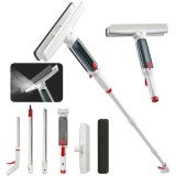 Spalator de Geamuri RARINCARE, Lungime 1.9 m, Pulverizator si Colector de Apa Incorporat, 5 Bureti Rezerva, Alb