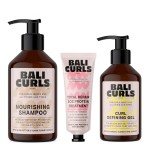 Cumpara ieftin Set ingrijire par cret Bali Curls, sampon hranitor 250 ml, gel pentru definirea buclelor 150 ml si tratament proteic SOS 20 ml, pentru bucle hranite,