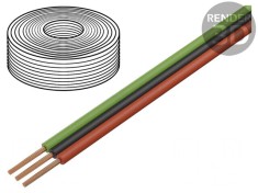 Cablu Bandă Cu 3x0,14mm&sup2; PVC Negru/Roșu/Verde