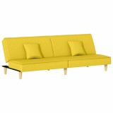 Cumpara ieftin Canapea extensibila, galben deschis, material textil