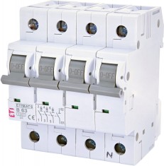 Siguranta automata tetrapolara 3p+N, curba B 63A ETI foto