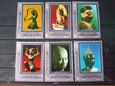 YEMEN 1970-MNH-STATUETE SIAMEZE-SERIE foto
