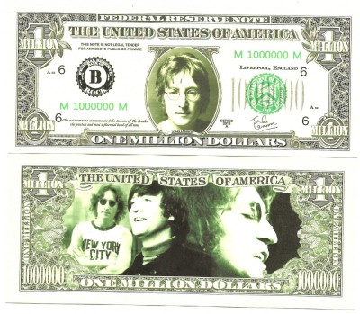 !!! XX. RARR : SUA = FANTASY NOTE (DotN) = JOHN LENNON - 2013 - UNC foto