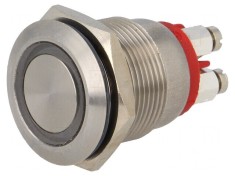 Comutator Anti-vandalism IP66 24VDC 0,05A Roșu