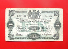 SUEDIA - 1 Krona 1914 foto
