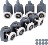 Set 8 Role Cabina Dus 25mm ABS Aliaj Gri