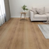 vidaXL Plăci de pardoseală autoadezive, 55 buc., maro, PVC, 5,11 m&sup2;