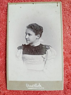 Fotografie tip CDV, adolescenta, inceput de secol XX foto