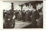 Nicolae Ceausescu Portile de Fier iulie 1966, in fata machetei barajului, Alb-Negru, Romania de la 1950, Sarbatori