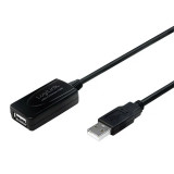 Cumpara ieftin CABLU USB LOGILINK prelungitor USB 2.0 (T) la USB 2.0 (M) 10m negru UA0143