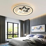 Cumpara ieftin Lustra LED Emeliana cu Telecomanda 57W Acril si Metal Lumina Rece Calda Neutra Dimabila Alb cu Negru, Alessandro DESIGN