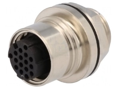 Conector Circular Mamă 16 PIN Fără Contacte 3A Alamă foto