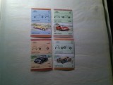 Serie St Lucia 1979 - Automobile epoca , 4 perechi, Nestampilat