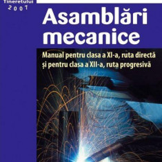 Asamblări mecanice. Manual pentru clasa a XI-a, rută directă și pentru clasa a XII-a, rută progresivă - Paperback - Maria Manolescu, Ana Olivia Cofaru