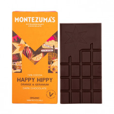 Ciocolata BIO neagra cu portocale - Montezuma's 74% cacao, 90 g | Montezuma's