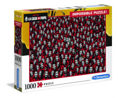 PUZZLE IMPOSSIBLE LA CASA DE PAPEL 1000 DE PIESE CLEMENTONI foto