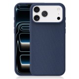 Husa compatibila cu iPhone 17 Pro, MagSafe, Design Woven, Soft Touch, Antisoc, Albastru Inchis