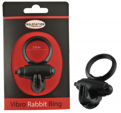 Inel Penis Cu Vibratii Vibro Rabbit Ring, Negru foto