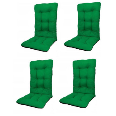 Set Perne pentru scaun de casa si gradina cu spatar, 48x48x75cm, culoare verde, 4 buc/set foto