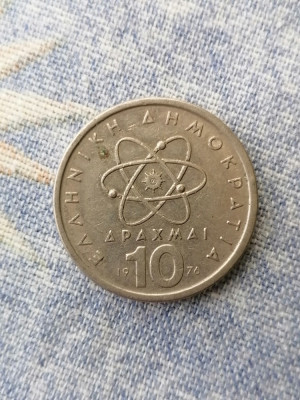Moneda 10 DRACHME 1976. GRECIA foto