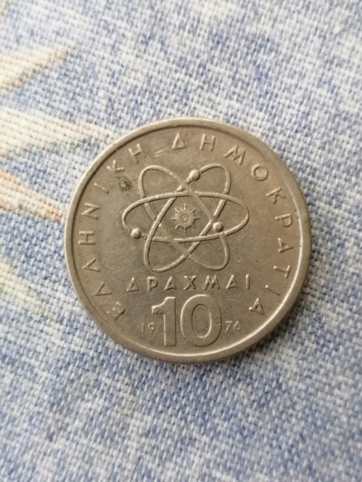 Moneda 10 DRACHME 1976. GRECIA