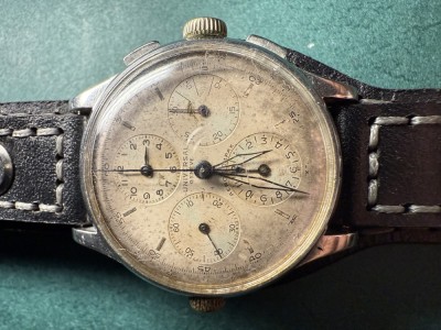 Cronograf anii &amp;#039;40 Universal Geneve Aero Compax piloti Tarom foto