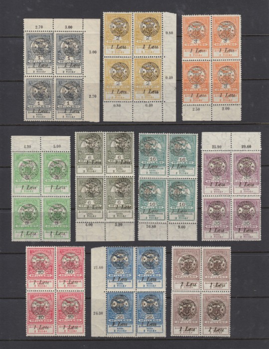 ROMANIA 1919 - INUNDATIA ORADEA SERIE BL 4 MNH AUTENTIFICAT