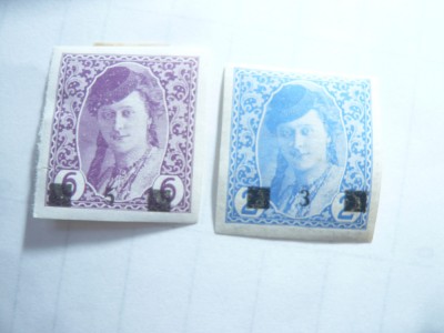 2 Serii Iugoslavia 1918 -1919 (serie mica) - Tanara Bosniaca , 2 +3val. sarniera foto