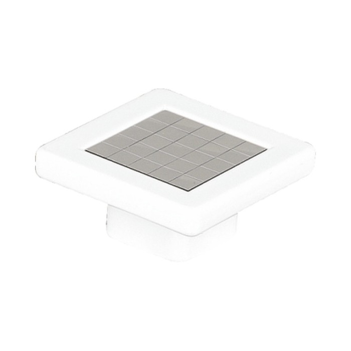 Buton pentru mobila patrat, cu model, X2-92, alb + crom