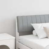 VidaXL Tăblie tapițată Gri deschis 200 cm Lemn de pin masiv 879213