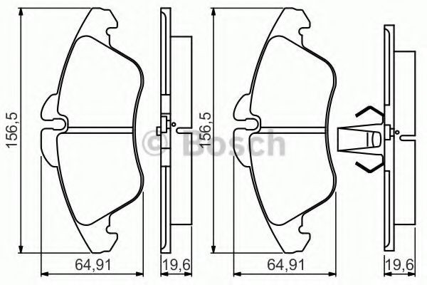Set placute frana,frana disc MERCEDES SPRINTER 3-t platou / sasiu (903) (1995 - 2006) BOSCH 0 986 495 245