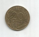 (No3) moneda-FRANTA- 20 centimes 1979